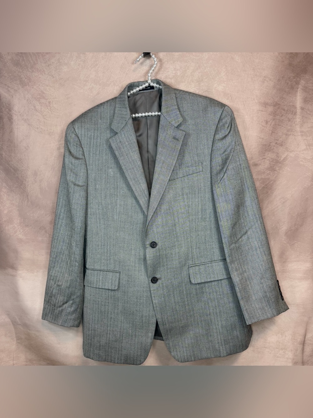 Lauren Ralph Lauren Gray Herringbone Two-Button Sport Coat